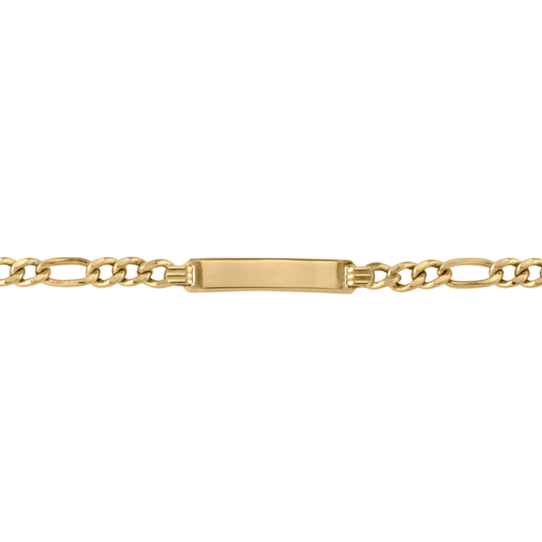 Yellow Gold Figaro Bracelet — 4.4mm, 7"
