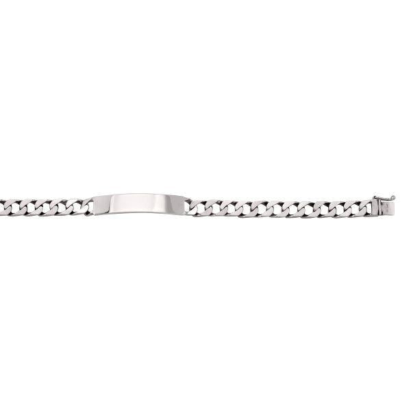 10k/14k/18k White Gold ID Bracelet - 9.2 mm Wide - 8.5 inches Long - Women's Jewelry - A Classic Gift for Any Occasion 14k White Gold / 8.5 / 31