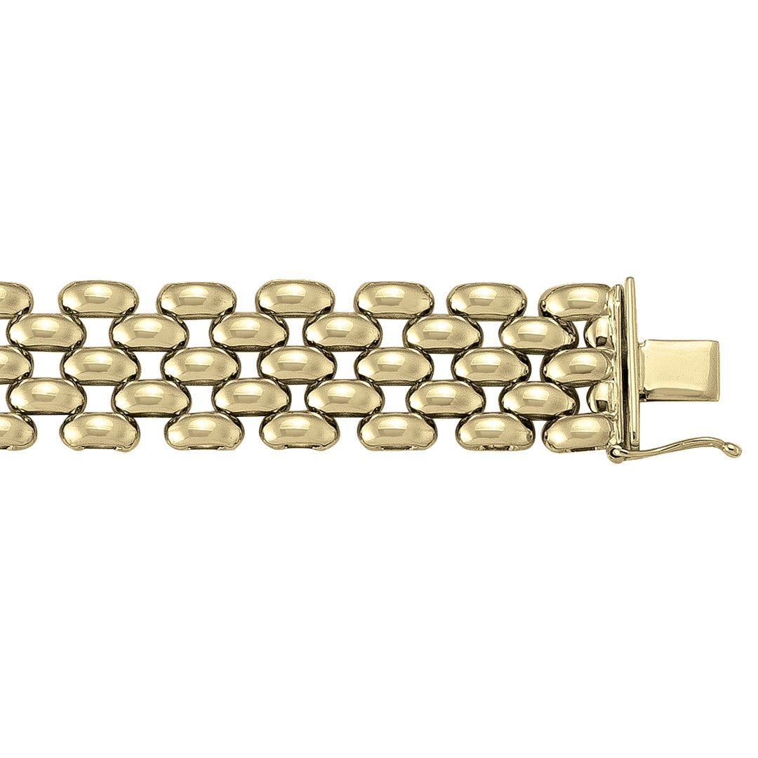 Yellow Gold Fancy Bracelet — 16.1mm, 7.5"