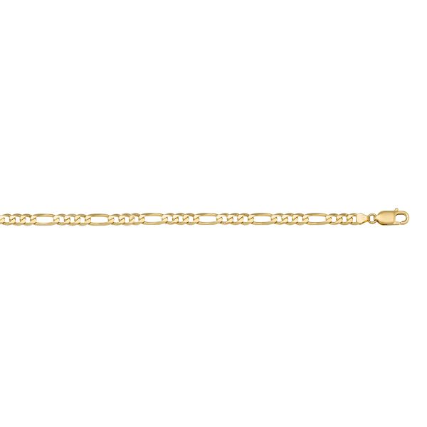 Yellow Gold Figaro Bracelet — 3.9mm, 8"