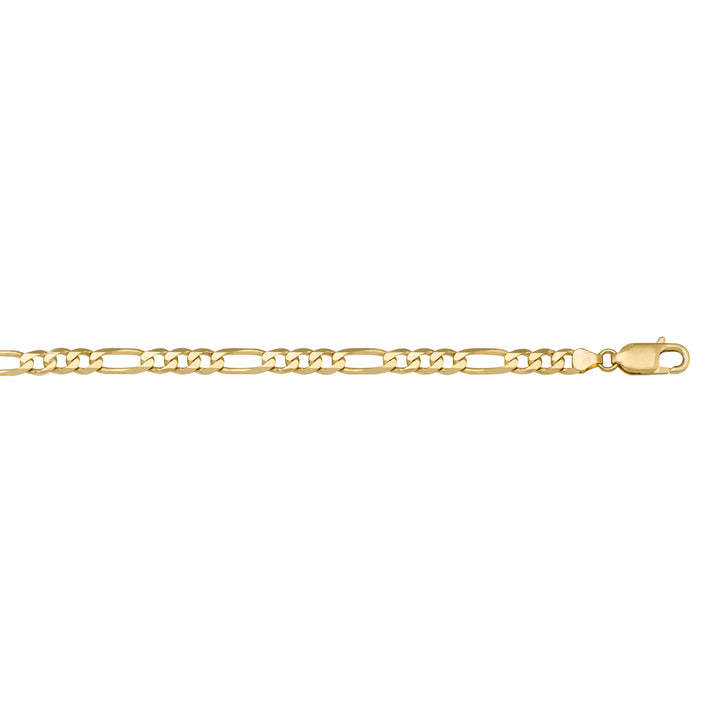 Yellow Gold Figaro Bracelet — 5.1mm, 7"
