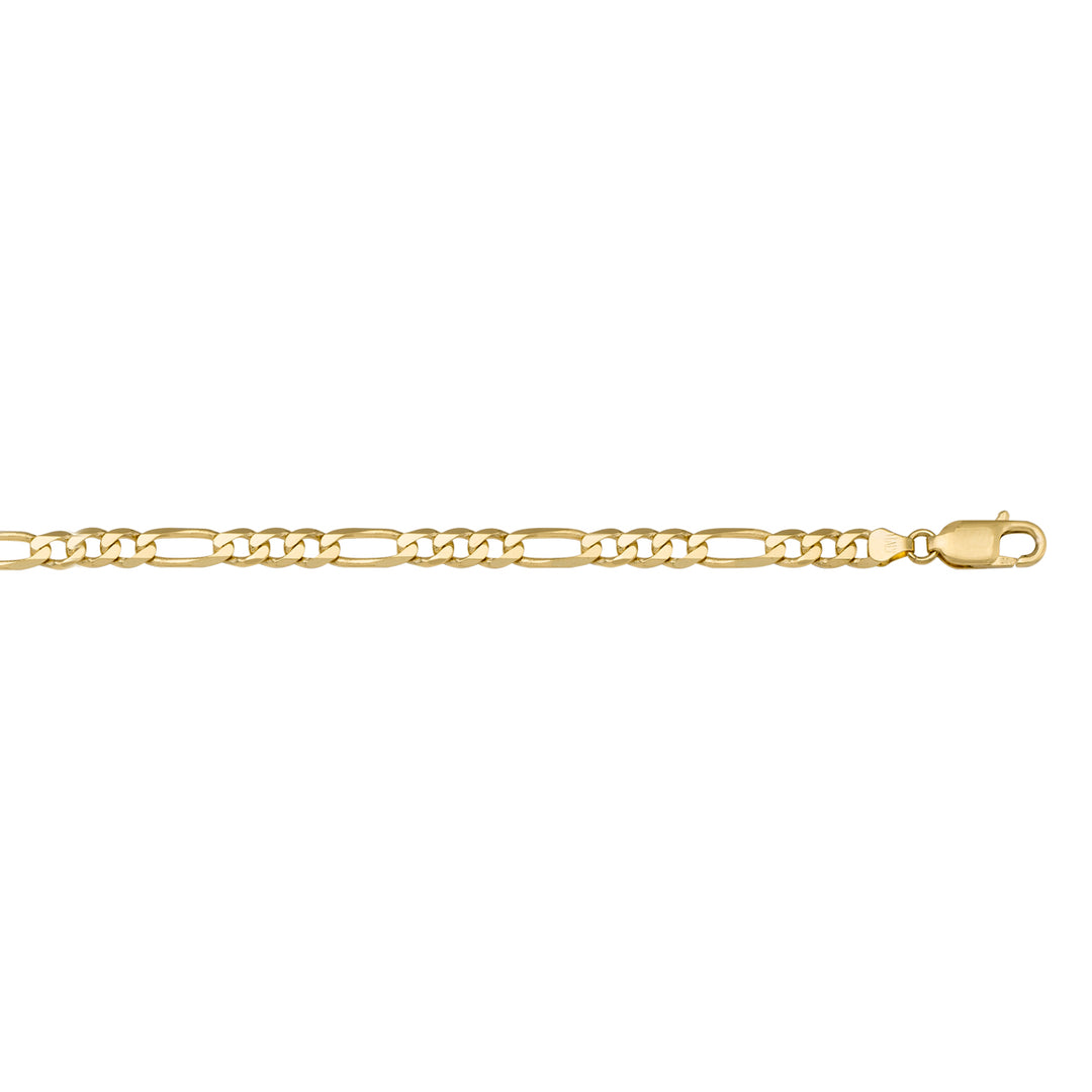 Yellow Gold Figaro Bracelet — 5.1mm, 8"