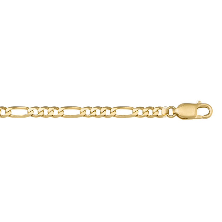 Yellow Gold Figaro Bracelet — 7.1mm, 8"