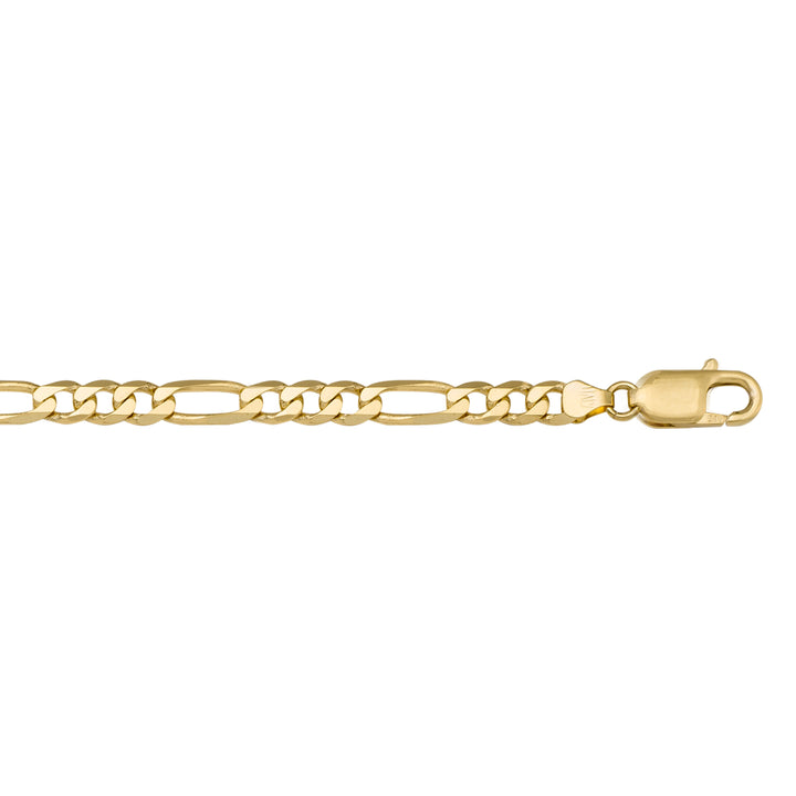 Yellow Gold Figaro Bracelet — 7.8mm, 8"