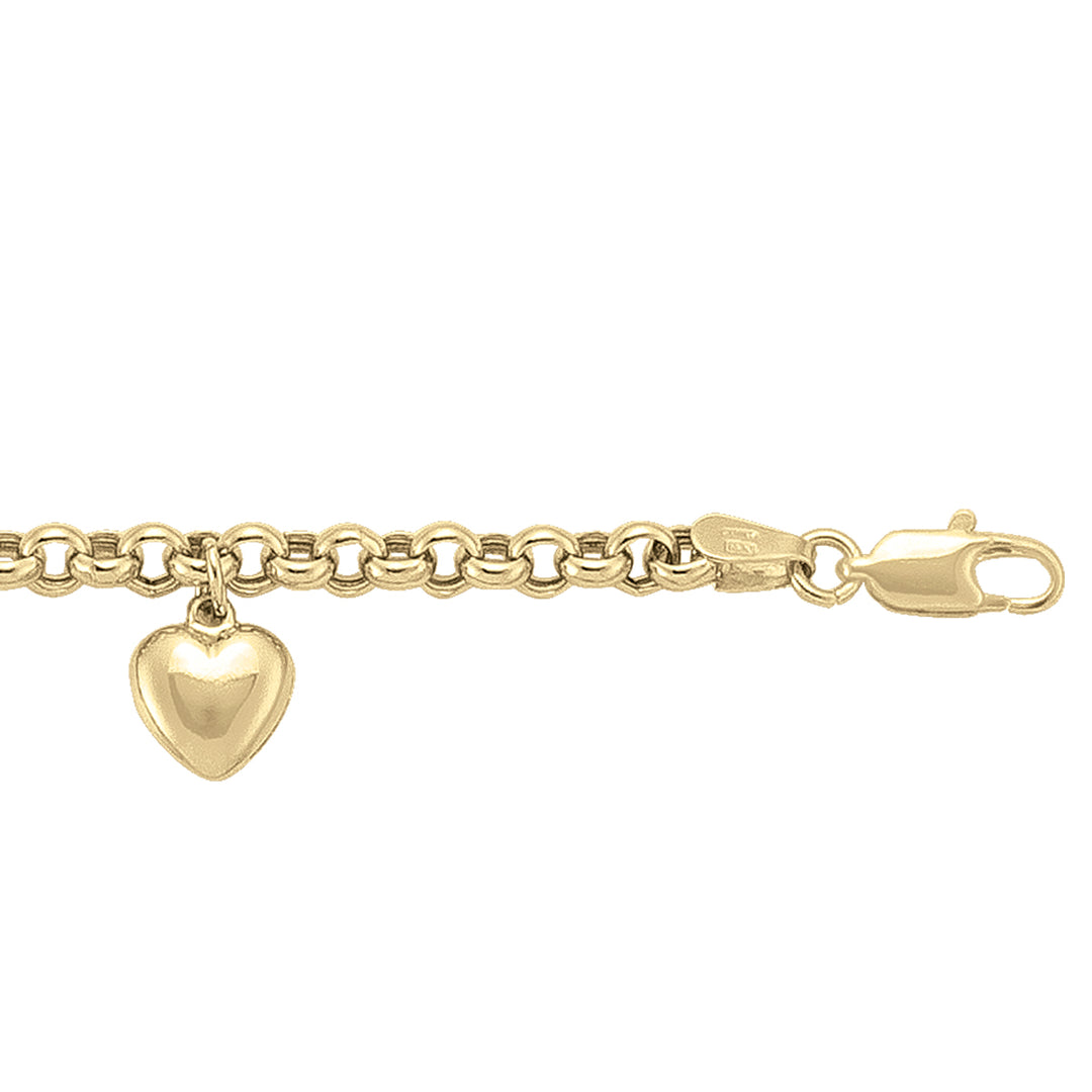 Yellow Gold Rolo Bracelet — 3.8mm, 7.25"