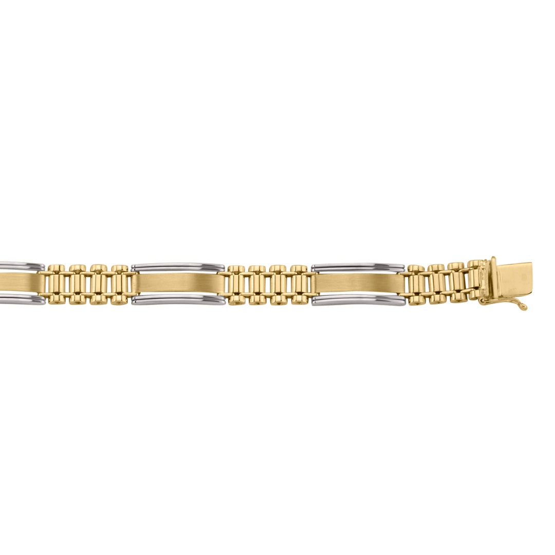 Two-Tone Gold Fancy Bracelet — 8.6mm, 8"