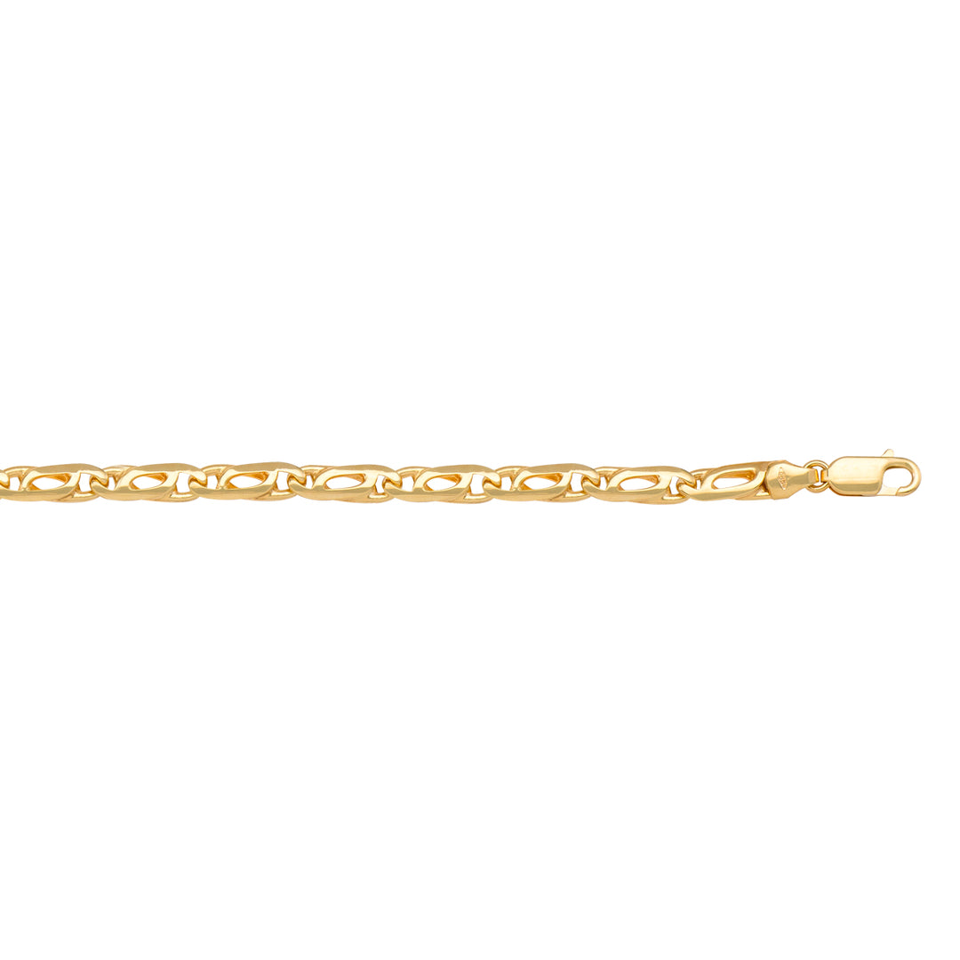 Yellow Gold Evil Eye Bracelet — 3mm, 8.5"