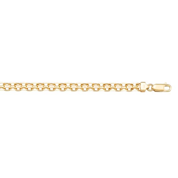 Yellow Gold Bismark Bracelet — 2.6mm, 7"