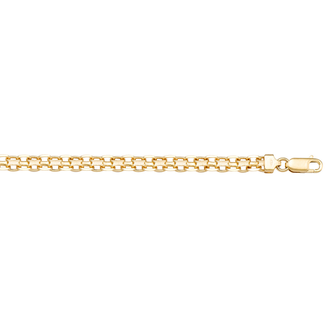 Yellow Gold Bismark Bracelet — 2.6mm, 7"