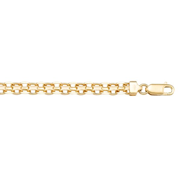 Yellow Gold Bismark Bracelet — 3.7mm, 7"