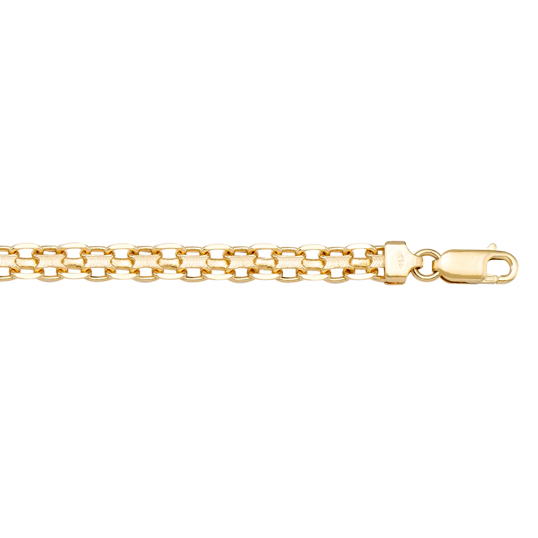 Yellow Gold Bismark Bracelet — 3.7mm, 7"