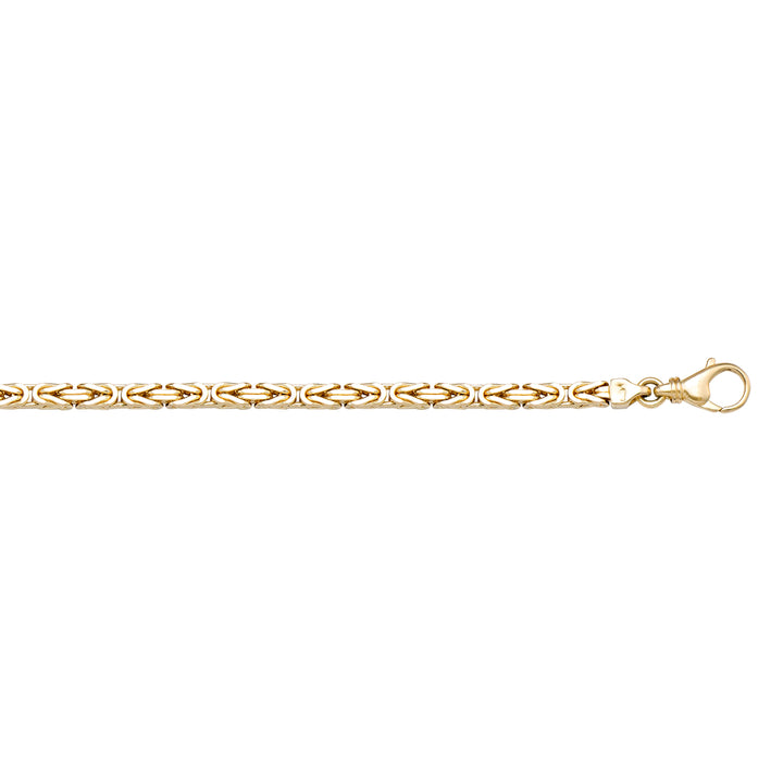 Yellow Gold Byzantine Bracelet — 2mm, 7.5"
