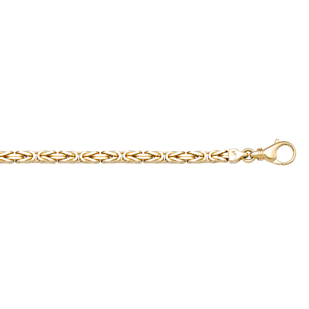 Yellow Gold Byzantine Bracelet — 2.4mm, 7.5"