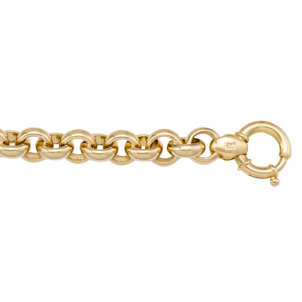 Yellow Gold Rolo Bracelet — 11mm, 8"