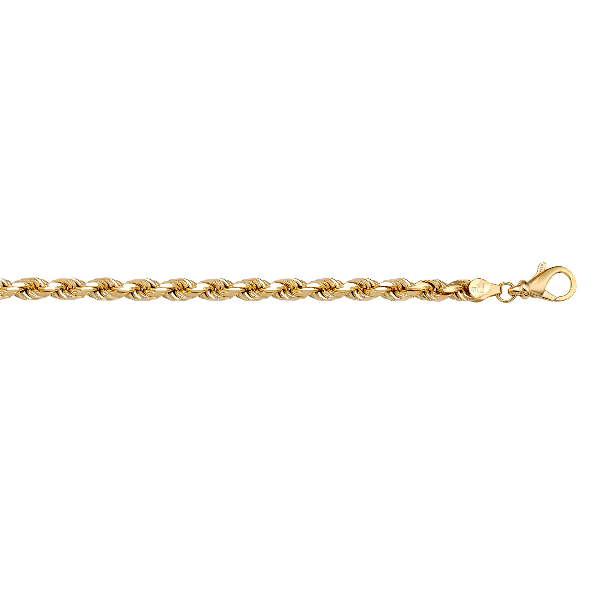 10K / 14K / 18K Yellow Gold Rope Necklace 2.7mm - refined for perfection