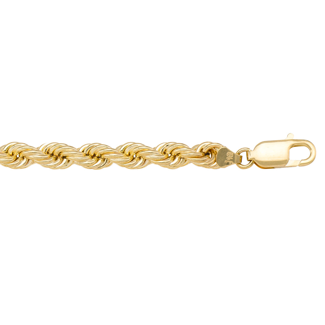 10K / 14K / 18K Yellow Gold Rope Necklace 6mm - Hollow - artistry redefined