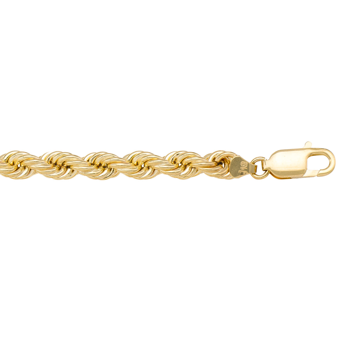 10K / 14K / 18K Yellow Gold Rope Necklace 6mm - Hollow - artistry redefined