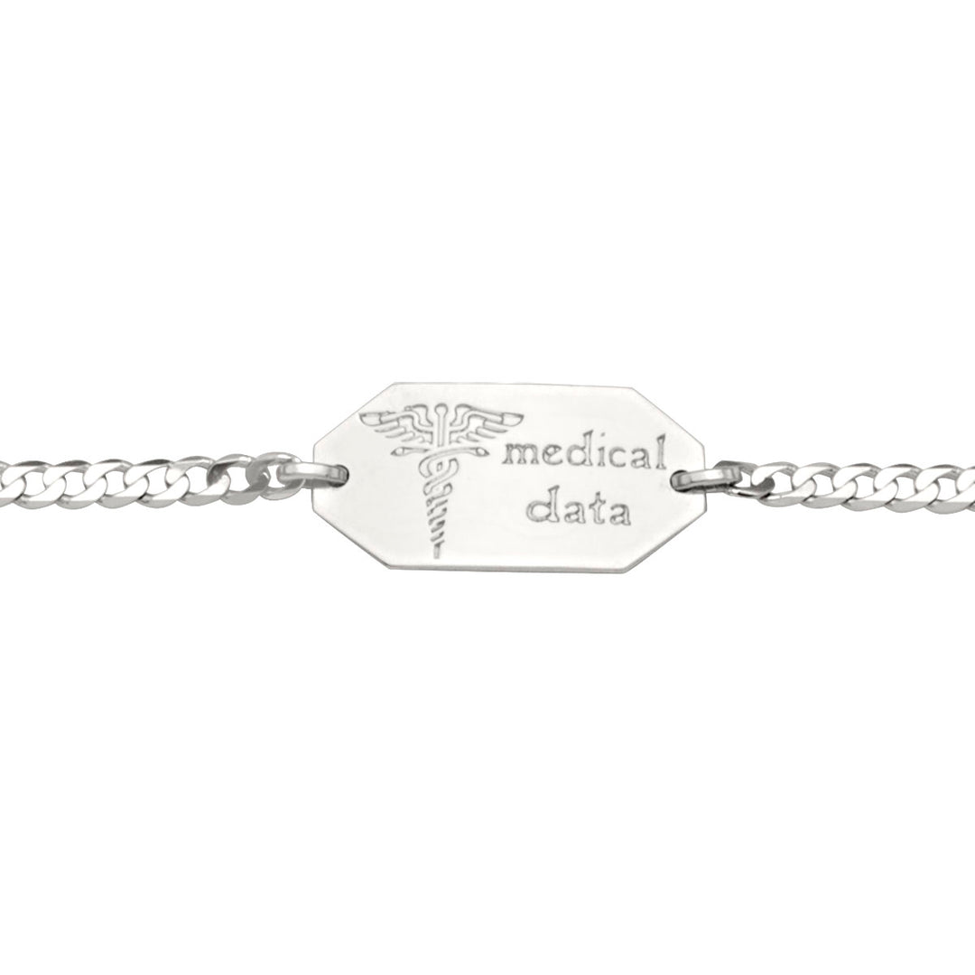 Yellow Gold Medical ID Bracelet — 7" — front view