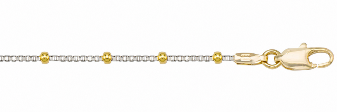 Gold Bead Bracelet — 1.9mm, 7"