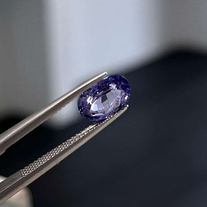 Oval cut bluish purple sapphire 2.42ct loose natural gemstone