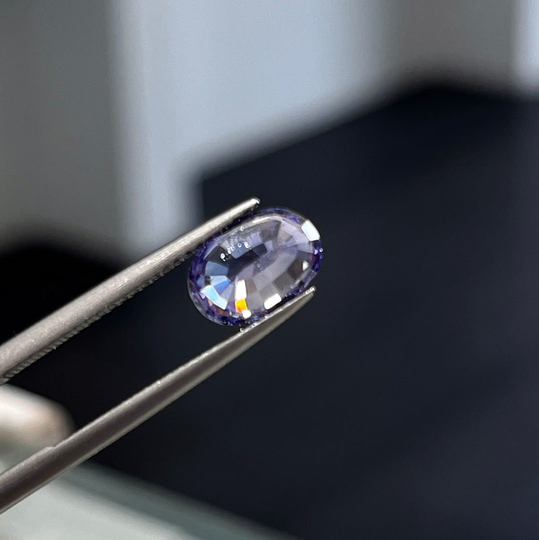 Oval cut bluish purple sapphire 2.42ct loose natural gemstone