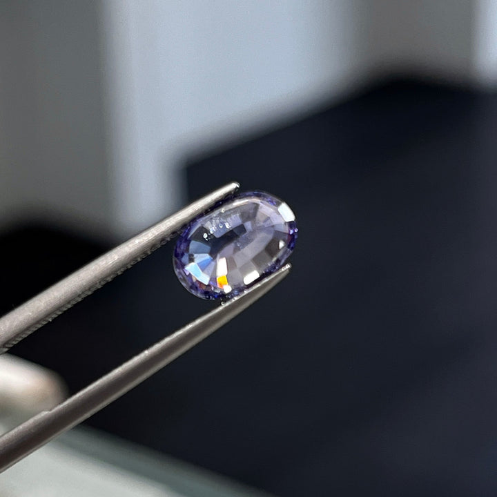 Oval cut bluish purple sapphire 2.42ct loose natural gemstone