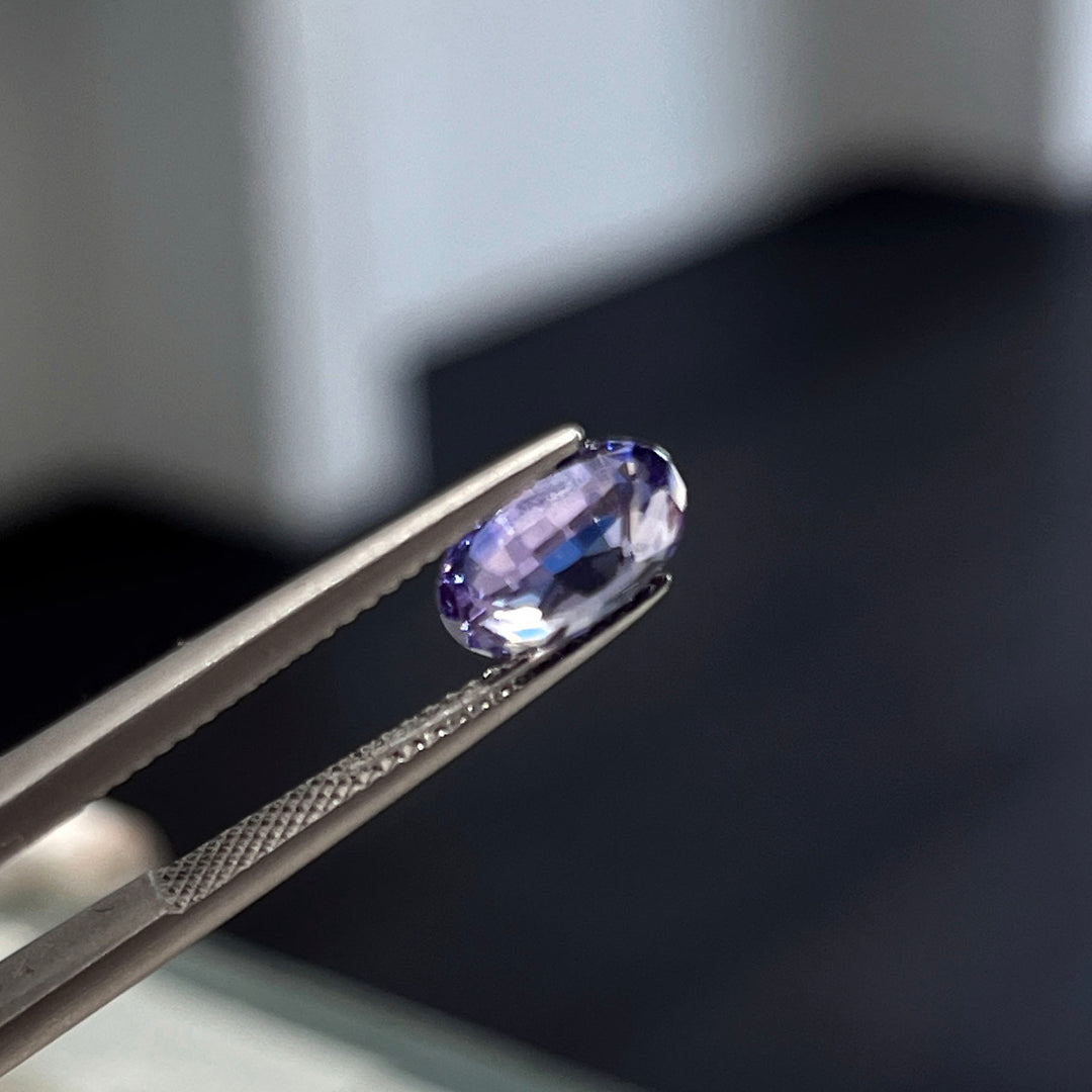 Oval cut bluish purple sapphire 2.42ct loose natural gemstone