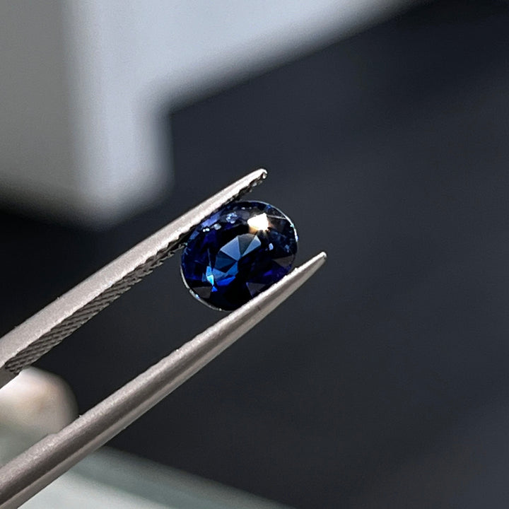 Oval deep dark blue sapphire 2.32ct loose gemstone
