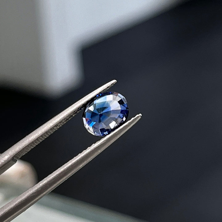 Oval deep dark blue sapphire 2.32ct loose gemstone