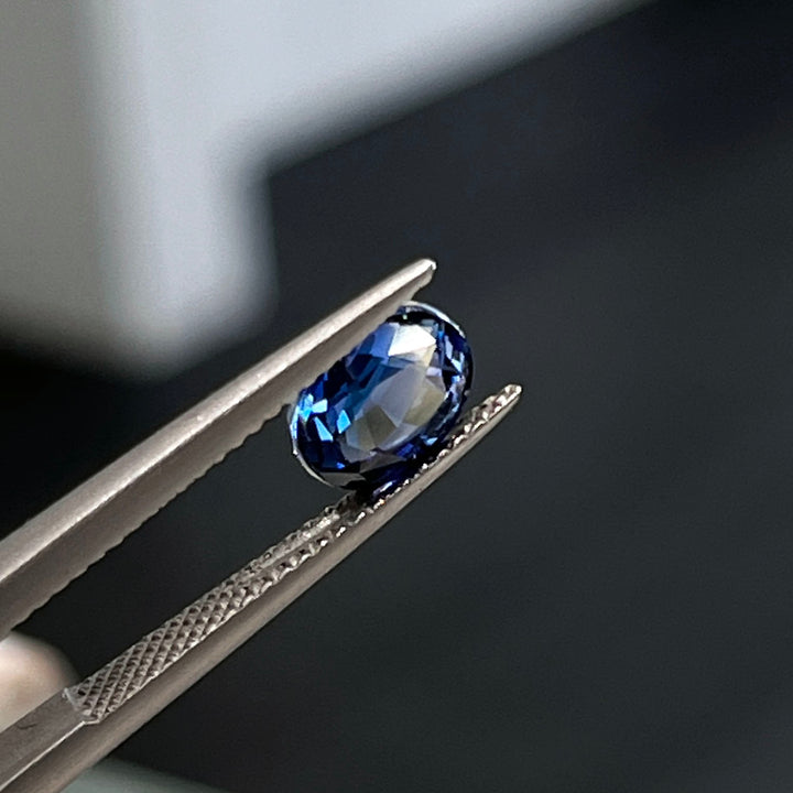 Oval deep dark blue sapphire 2.32ct loose gemstone