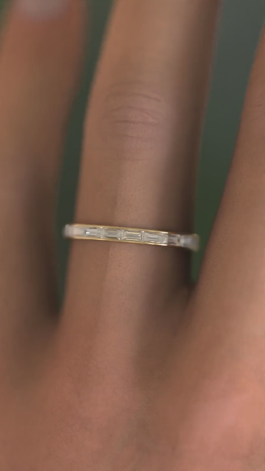 Modern Baguette Channel Set Wedding Band – Sleek and Timeless Design