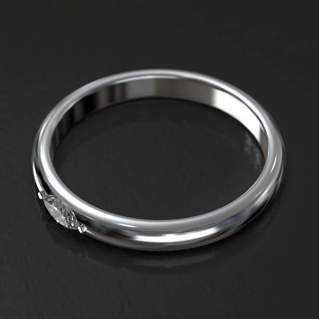 Minimalist Marquise Lab Grown Diamond Band | Modern Versatile Design