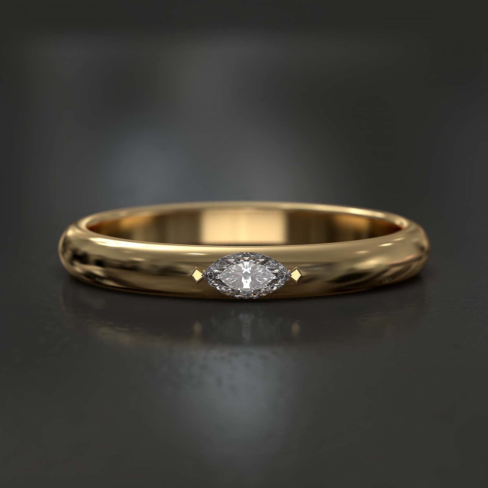 Minimalist Marquise Lab Grown Diamond Band | Modern Versatile Design