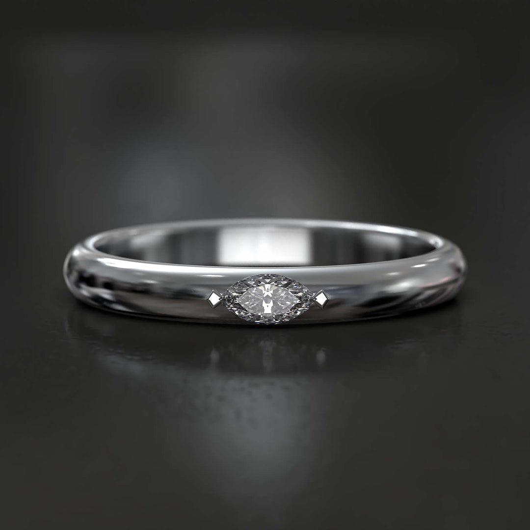 Minimalist Marquise Lab Grown Diamond Band | Modern Versatile Design