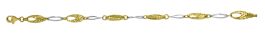 Two-Tone Gold Link Bracelet — 6.3mm, 7.25"