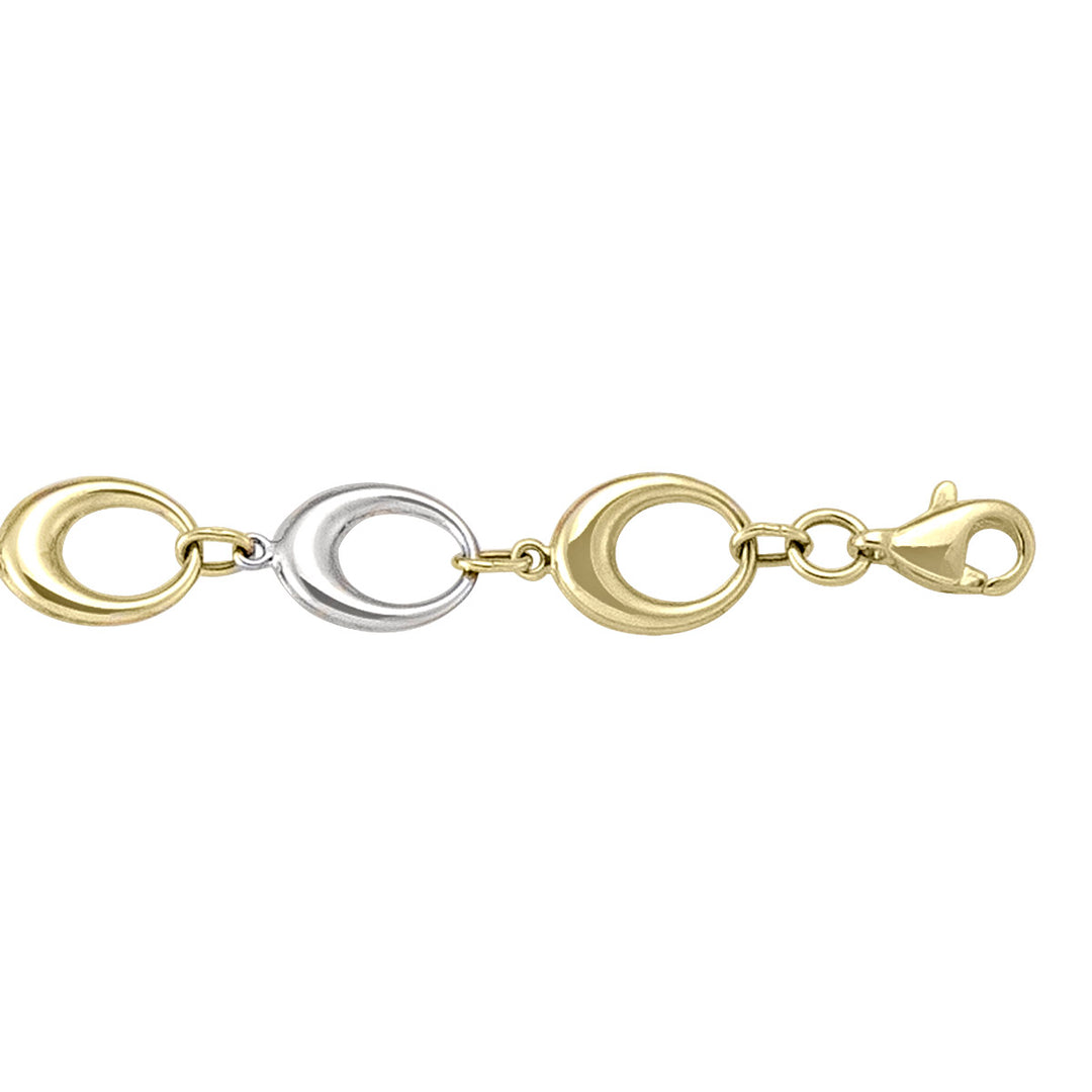 Two-Tone Gold Fancy Bracelet — 8.1mm, 7.5"