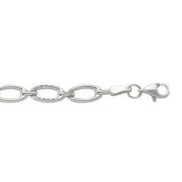 White Gold Fancy Bracelet — 5.4mm, 7.25"