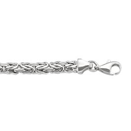 White Gold Byzantine Bracelet — 4.7mm, 7.25"
