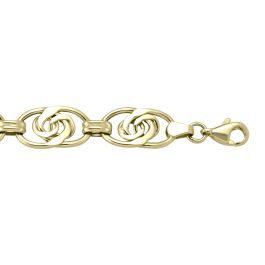 Yellow Gold Fancy Bracelet — 9.7mm, 7.25"