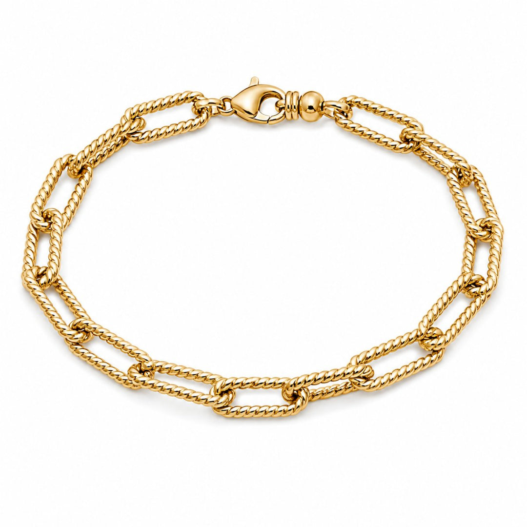 Yellow Gold Link Bracelet — 6mm, 7.5"