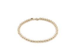 Yellow Gold Ball Link Bracelet — 4mm, 7.5"