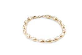 Yellow Gold Ball Link Bracelet — 6mm, 7.5"