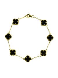Gold Flower Bracelet — 7.5"