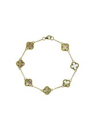 Gold Flower Bracelet — 7.5"