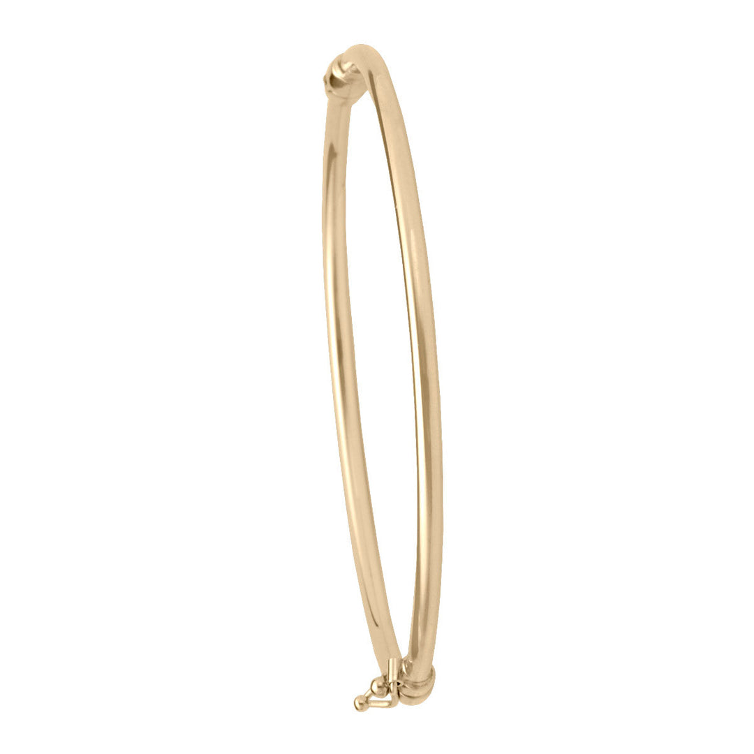 Yellow Gold High Polish Tube Bangle, 3mm