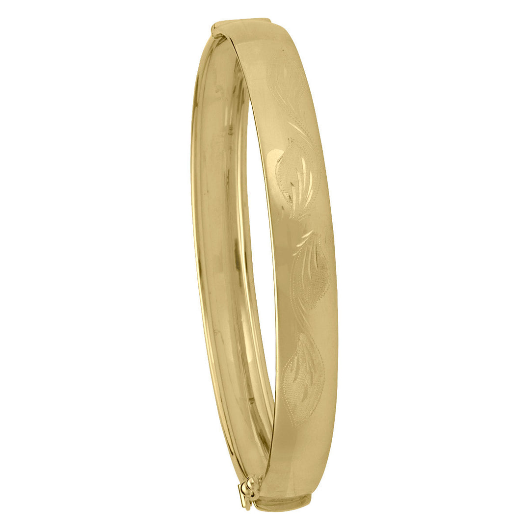 Yellow Gold Plain Bangle, 8.3mm