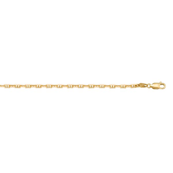 N117-YELLOW GOLD SOLID ANCHOR LINK
