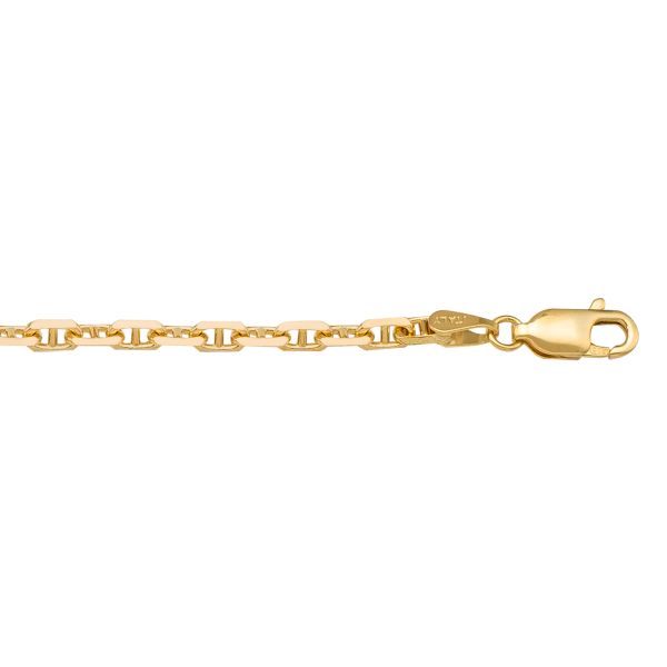 N120-YELLOW GOLD SOLID ANCHOR LINK