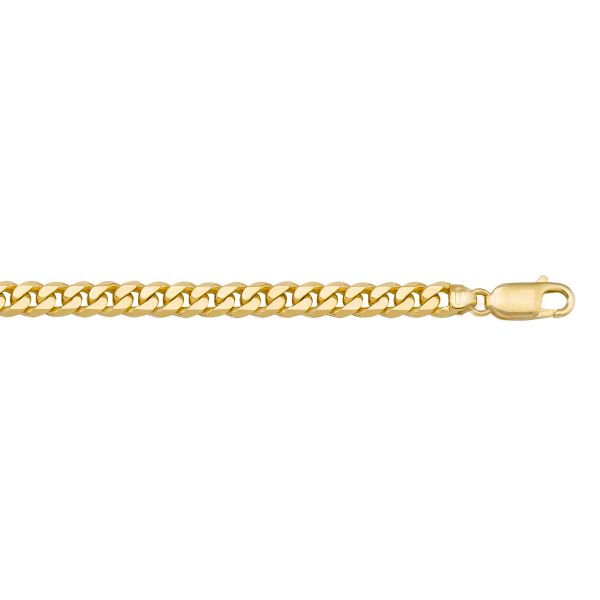 N210-YELLOW GOLD SOLID FLAT BEVELED  LINK