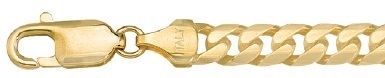 N219-YELLOW GOLD SOLID DOMED LINK